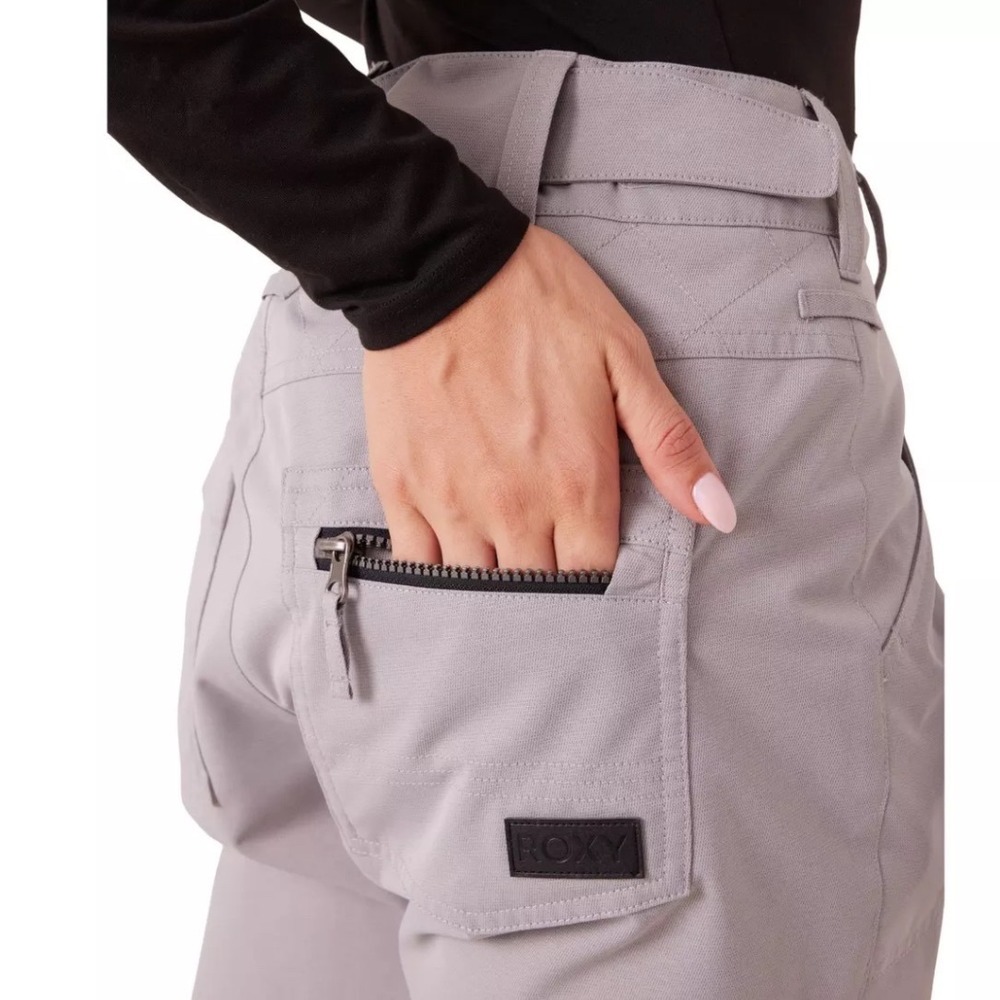 Roxy Womens Grey Nadia Snowboard Ski Pants Adjustable Waist Insulated Small S - Picture 6 of 16